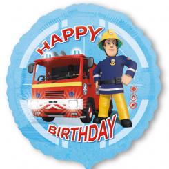 Folienballon 43cm "Feuerwehrmann Sam - Happy Birthday" 