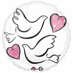 Folienballon 43cm "Tauben" 