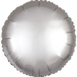 Folienballon Rund 43cm SILBER Satin 