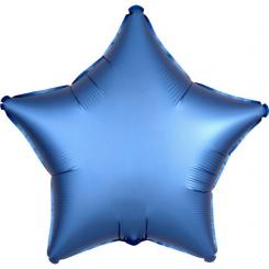 Folienballon Stern 48cm BLAU Satin 