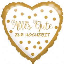 Folienballon 43cm "Alles Gute zur Hochzeit" 