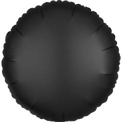 Folienballon Rund 43cm SCHWARZ Satin 