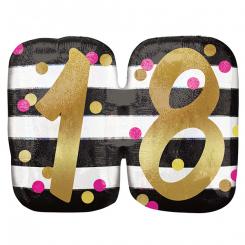 Folienballon Kissen "18" 