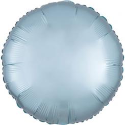 Folienballon Rund 43cm HELLBLAU Satin 