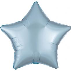 Folienballon Stern 48cm HELLBLAU Satin 