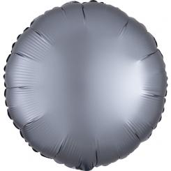 Folienballon Rund 43cm GRAU Satin 