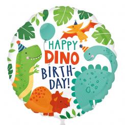 Folienballon 43cm "Dino - Happy Birthday" 