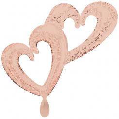 Folienballon "Herzen" rosegold 