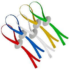 Ballontragebänder mit Schnellverschluss bunt 