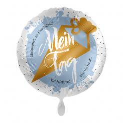 Folienballon 43cm "Mein Tag" blau 