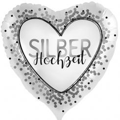 Folienballon 43cm "Silberhochzeit" 